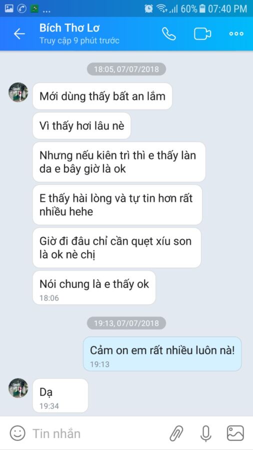 ý kiến khách hàng Bich Thơ Lơ