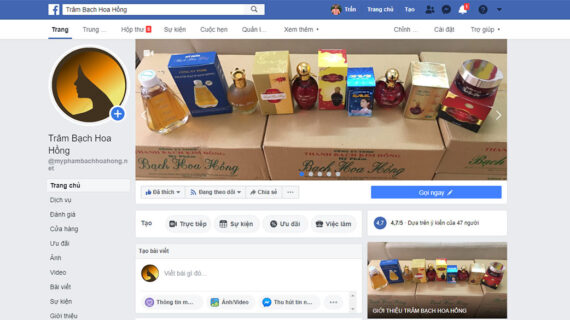 Facebook fanpage Trâm Bạch Hoa Hồng