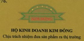 Hộ kinh doanh Kim Đồng trên loại thường